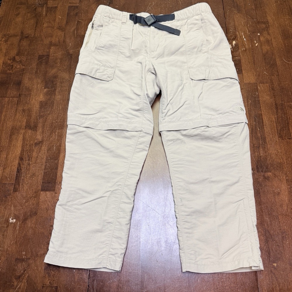 The North Face Convertible‎ Belted Cargo Pants 36x27 Mens Large Short 7 Pockets